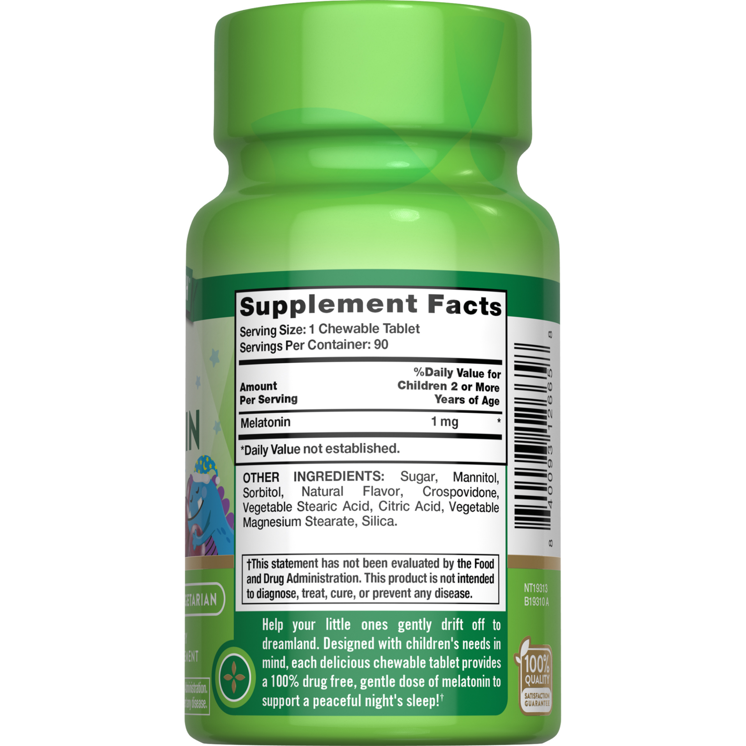 slide 2 of 4, Nature's Truth Melatonin 1 mg Children's 90 Chewable Tablet, 90 ct