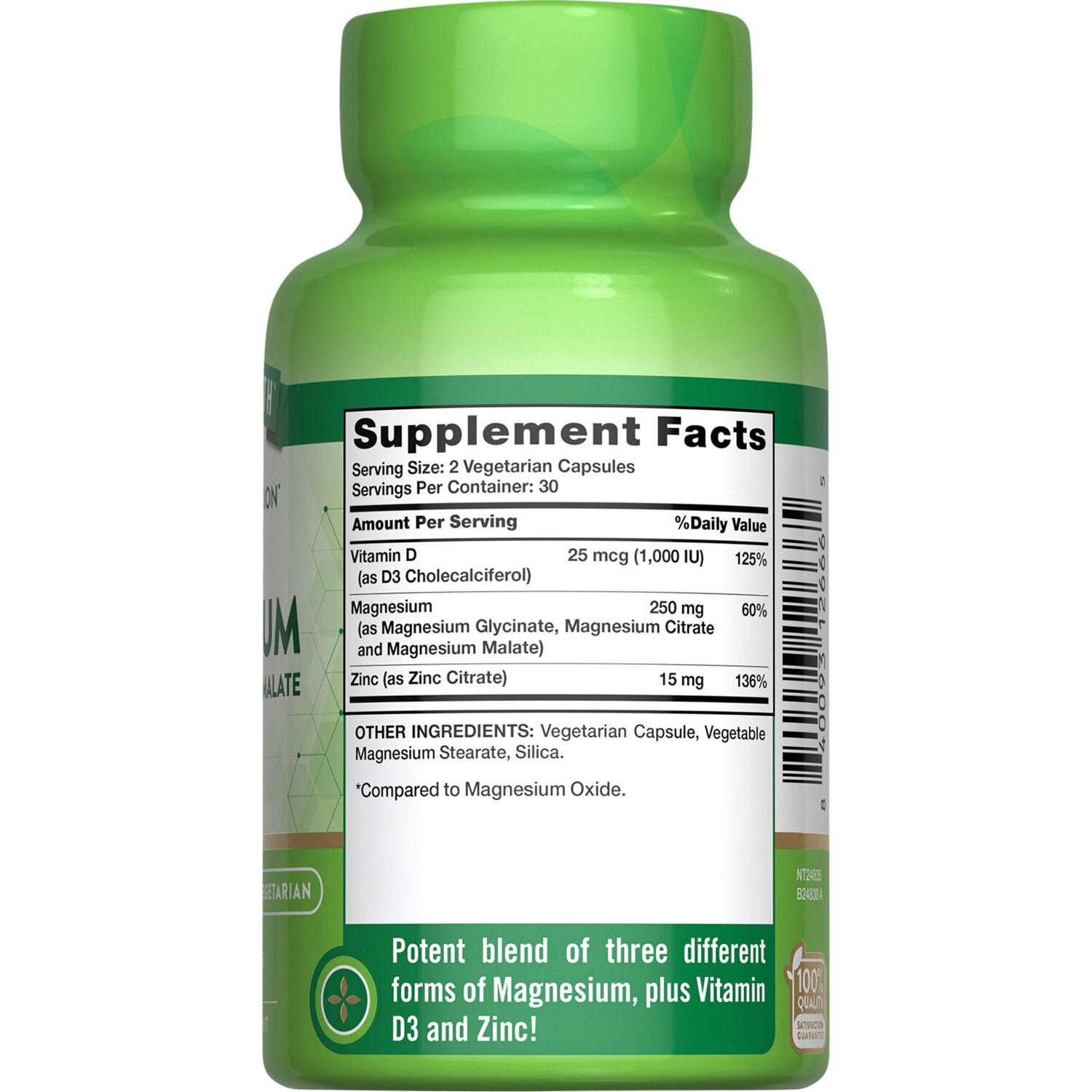 slide 3 of 3, Nature's Truth Triple Magnesium + D3 & Zinc 60 Ct, 60 ct