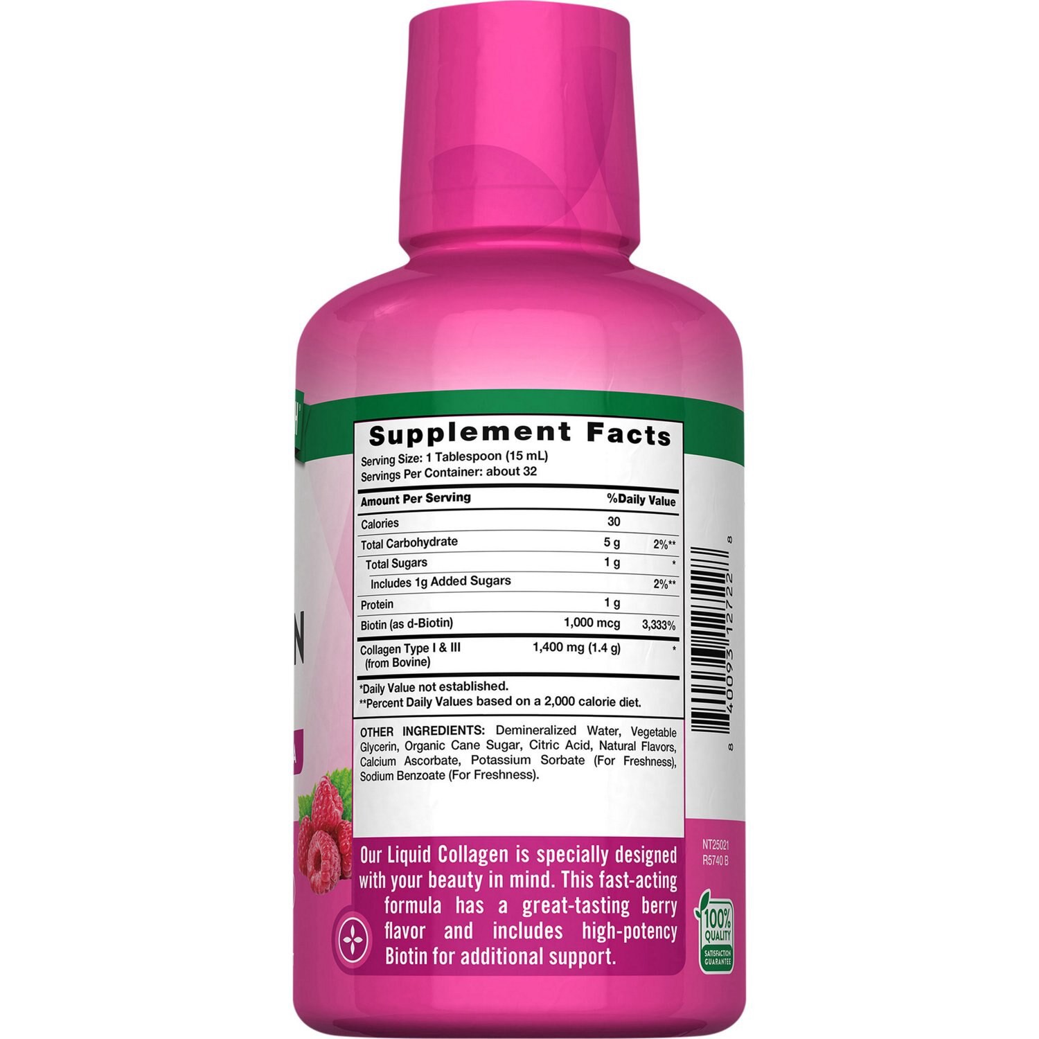 slide 2 of 2, Nature's Truth Premium Liquid Collagen with Biotin Delicious Berry Flavor 16 Oz, 16 fl oz