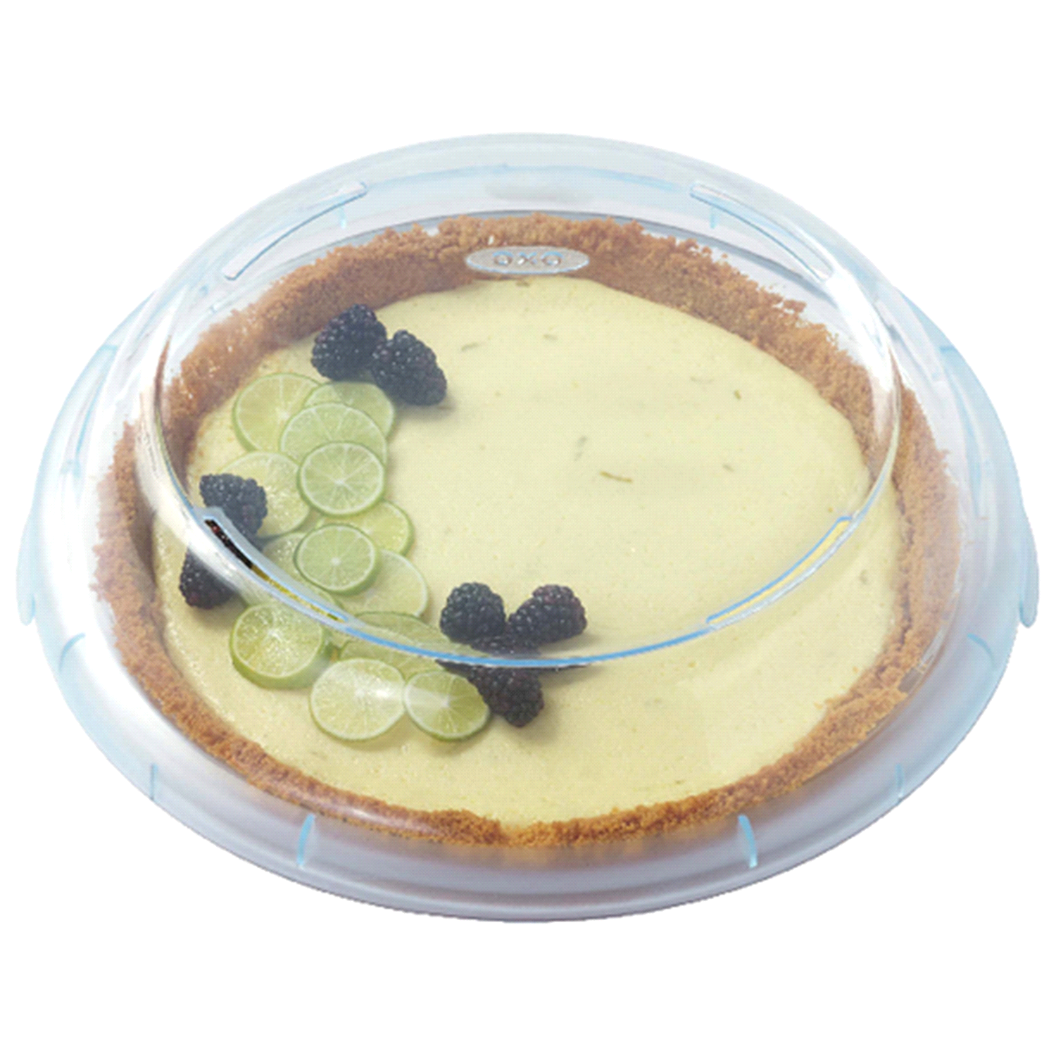 slide 1 of 1, Oxo Sw Glass 9 Inch Pie Plate W Lid, 1 ct