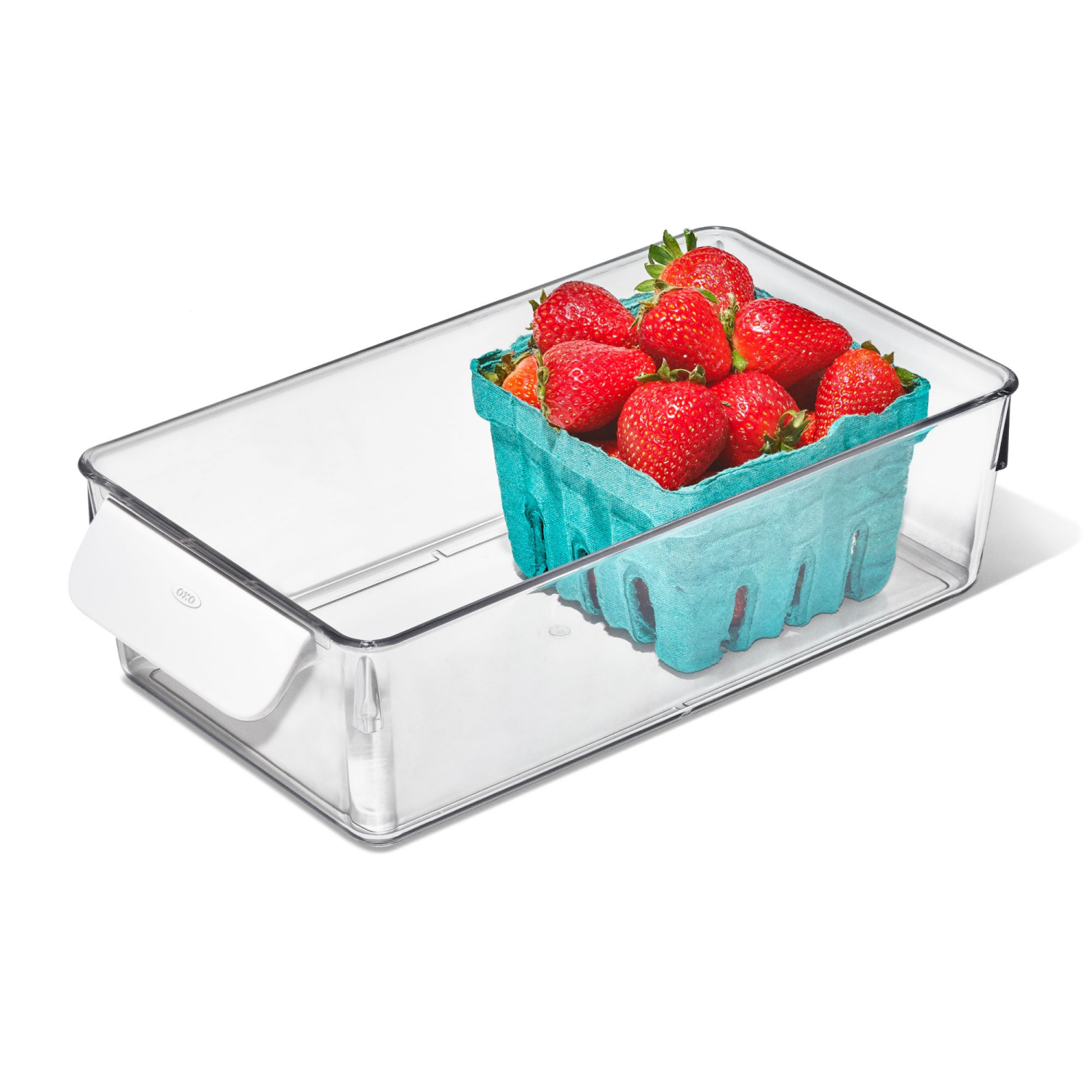 slide 2 of 3, OXO Plastic Mini Fridge Bin White, 1 ct