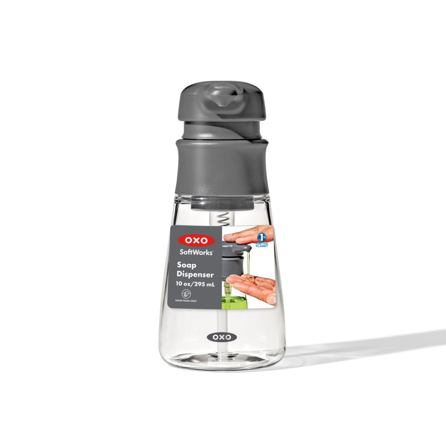 slide 2 of 2, OXO 10oz Soap Dispenser Gray, 10 oz