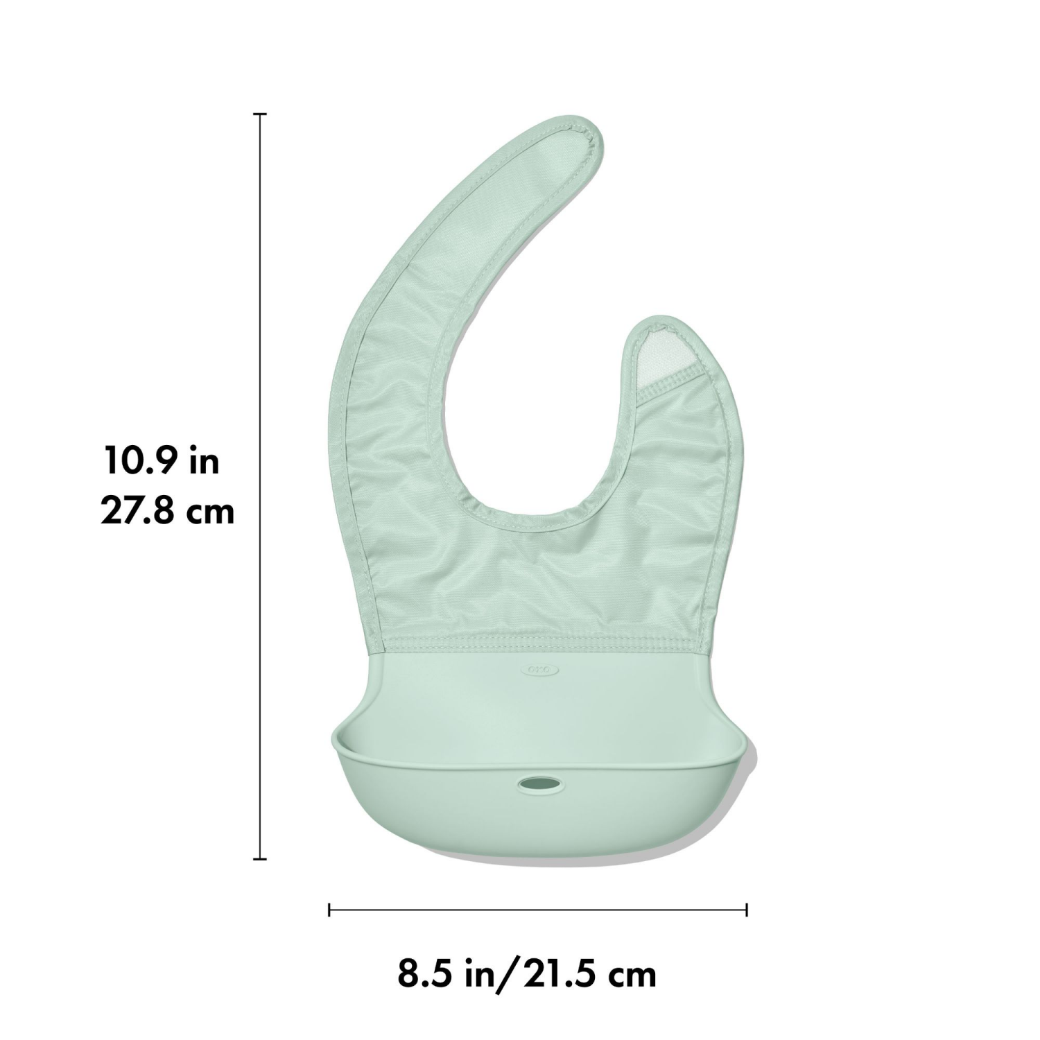 slide 4 of 6, OXO Tot Roll-Up Bib - 2 Pack - Drizzle and Opal, 2 ct