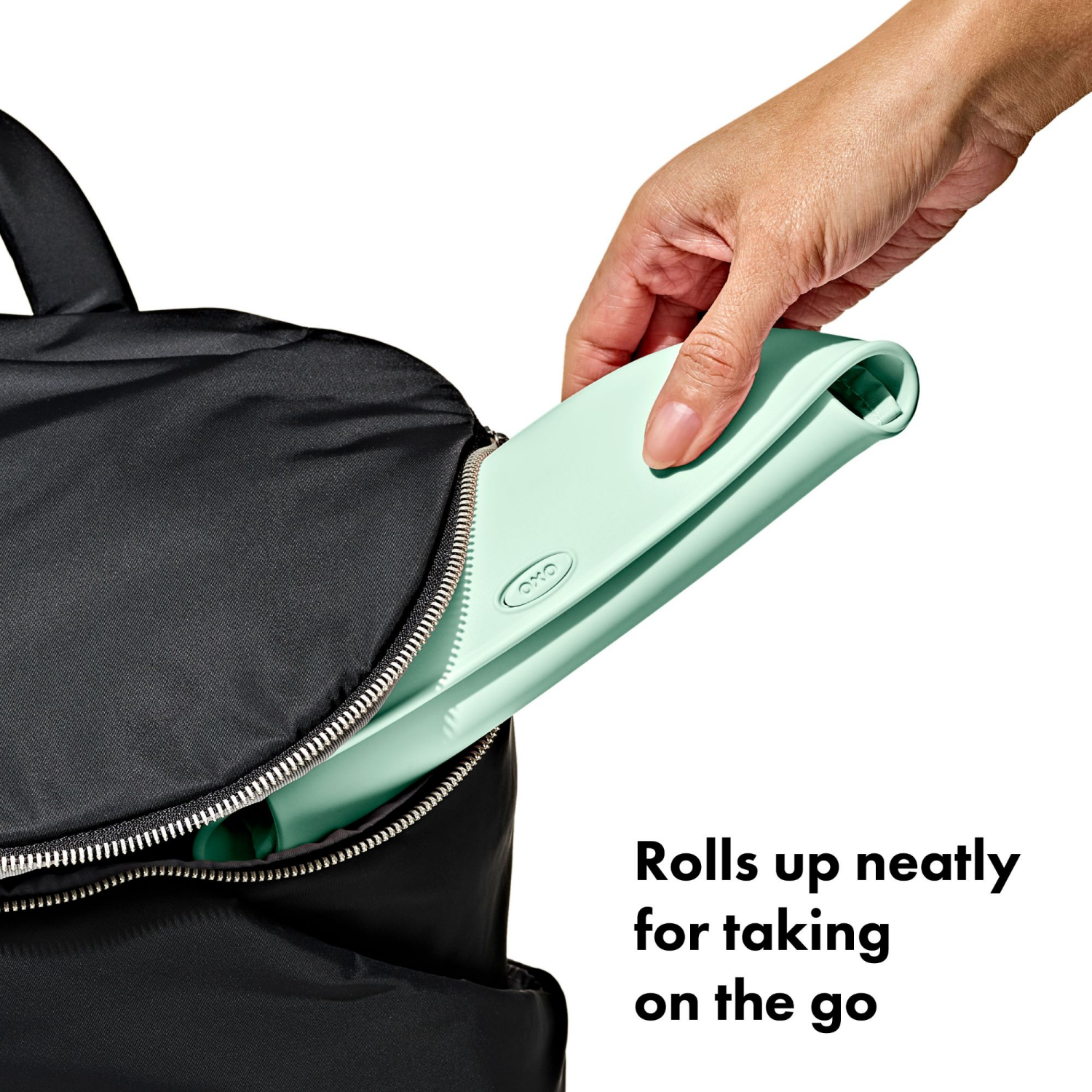 slide 5 of 6, OXO Tot Roll-Up Bib - 2 Pack - Drizzle and Opal, 2 ct