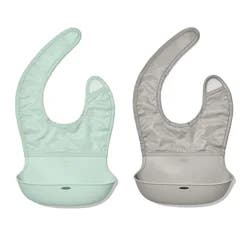 OXO Tot Roll-Up Bib - 2 Pack - Drizzle and Opal