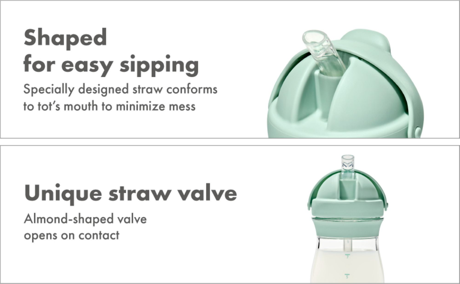 slide 4 of 5, OXO Tot 9oz Transitions Straw Cup - Opal, 9 oz