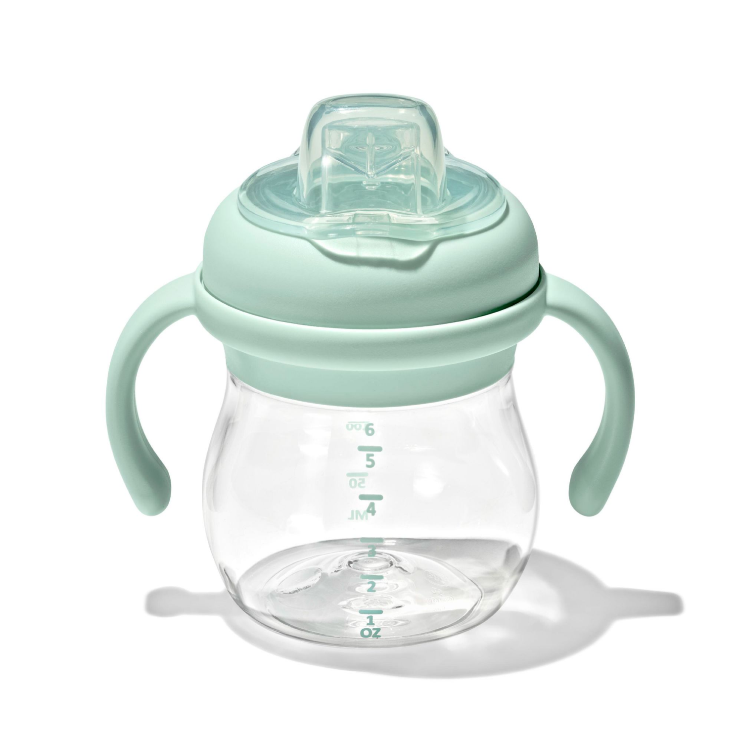 slide 1 of 5, OXO Tot Transitions Soft Spout Sippy Cup With Removable Handles 6 Oz - Opal, 6 oz