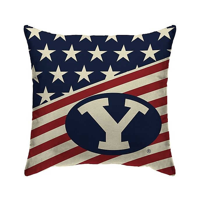 slide 1 of 2, NCAA Brigham Young University Glory and Honor Americana Throw Pillow, 1 ct