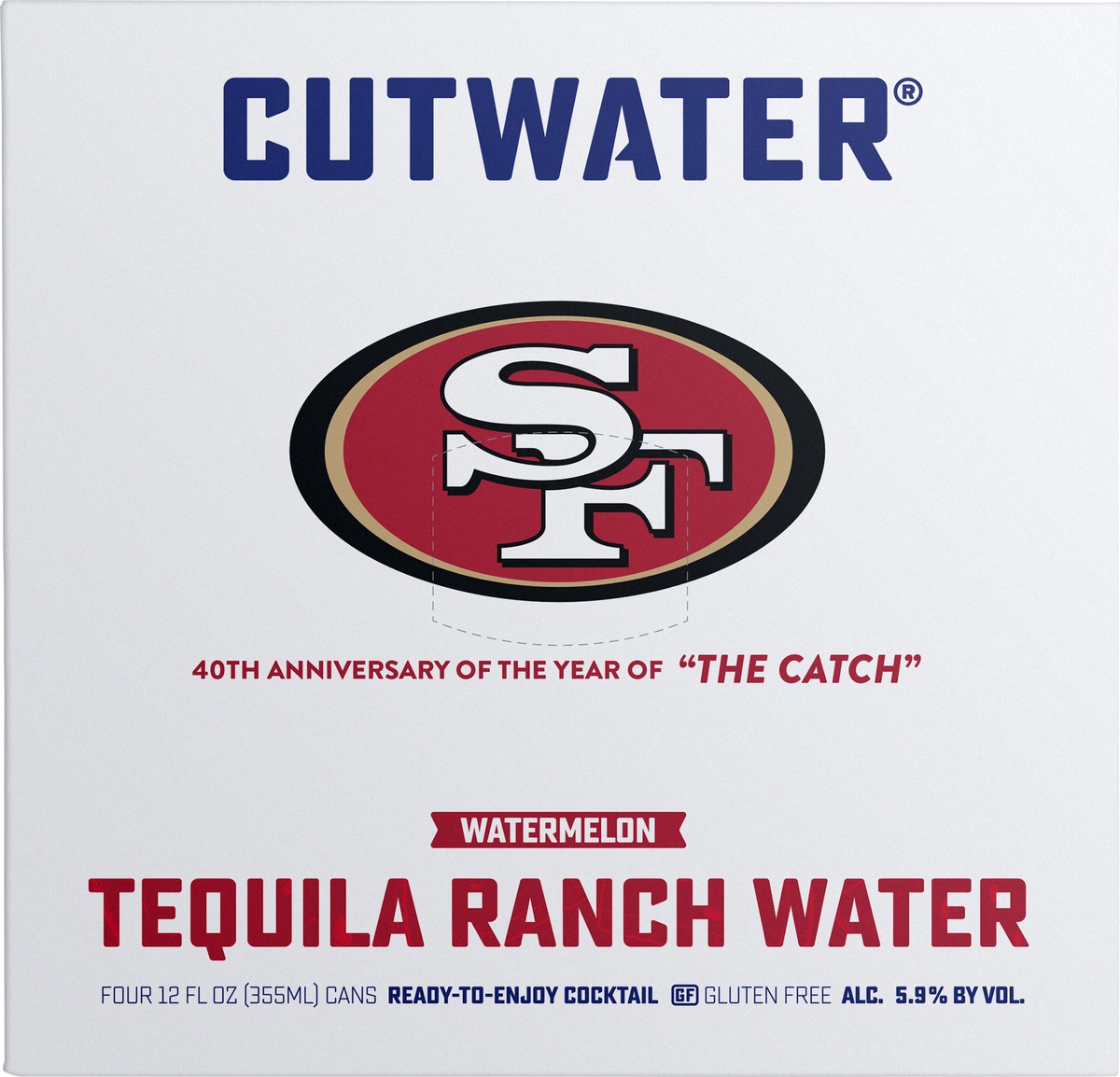 slide 8 of 8, Cutwater Spirits Ranch Water 49ers Watermelon Cocktail, 4 Pack, 12 fl oz, 12 fl oz