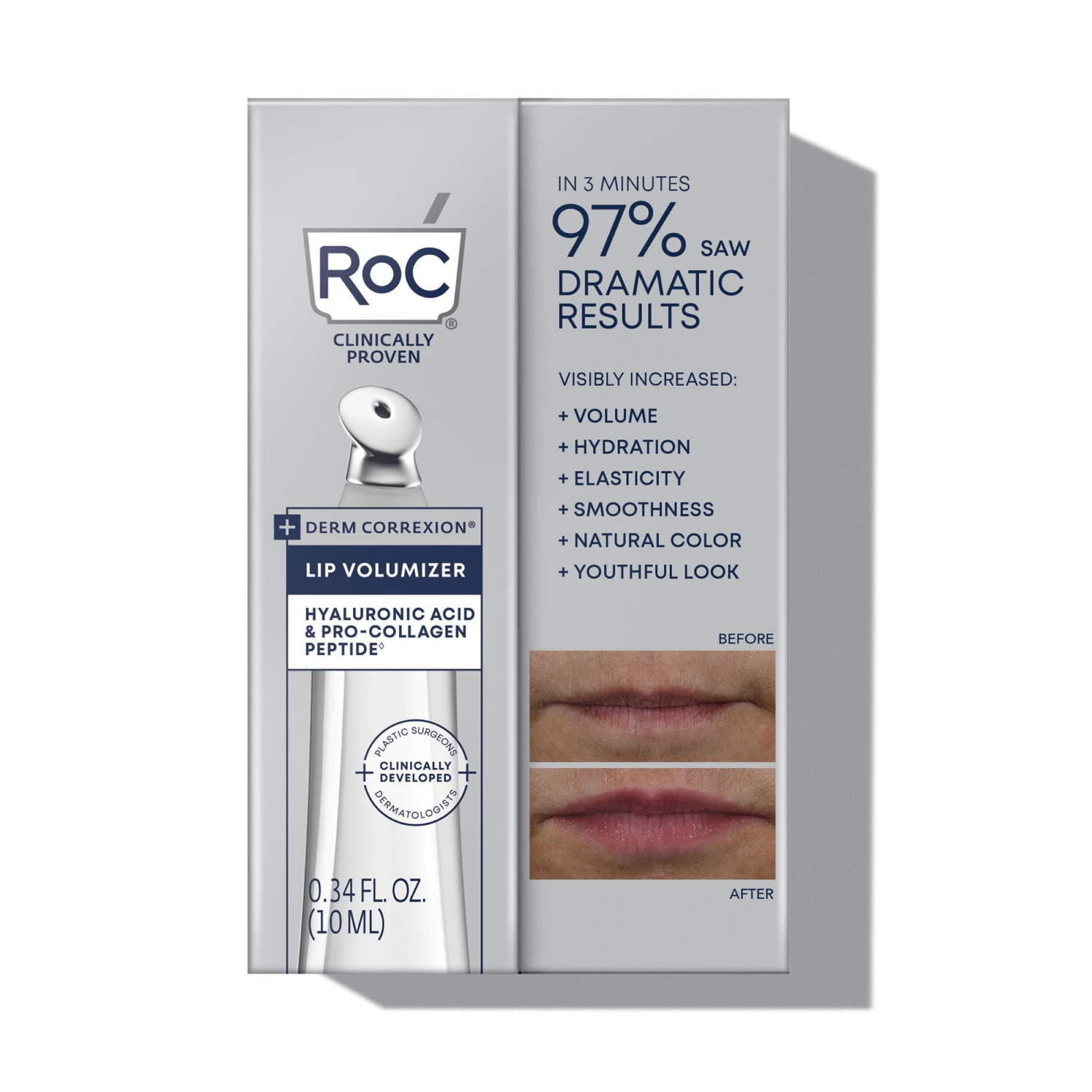 slide 1 of 2, ROC Derm Cor Lip Treatment, 1 ct