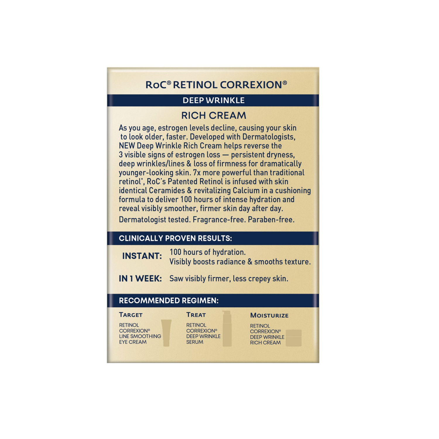 slide 3 of 4, RoC Retinol Correxion Deep Wrinkle Rich Cream 1.7 oz, 1.7 oz