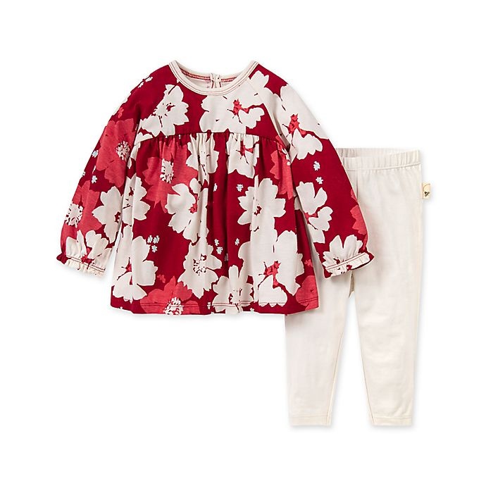 slide 1 of 2, Burt's Bees Baby Newborn Sprinkling Petals Tunic and Legging Set, 2 ct