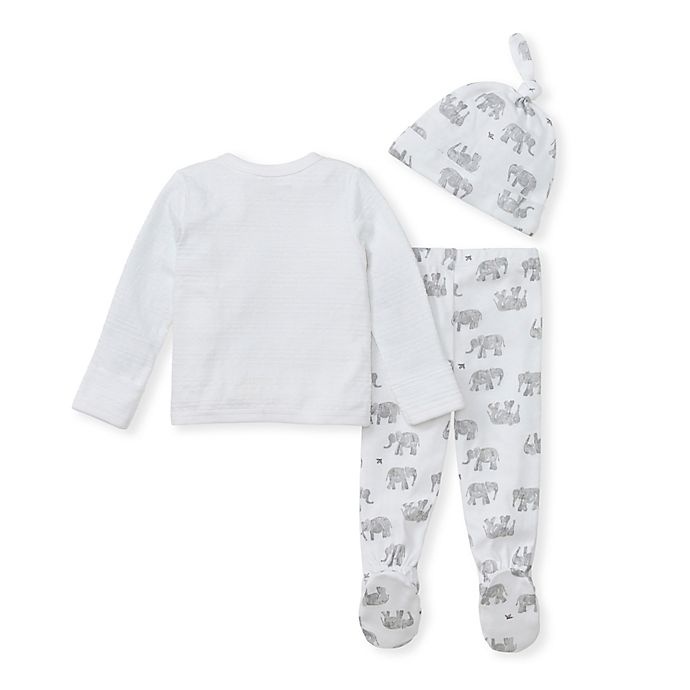 slide 2 of 2, Burt's Bees Baby Newborn Wandering Elephants Take Me Home Set - Grey, 3 ct