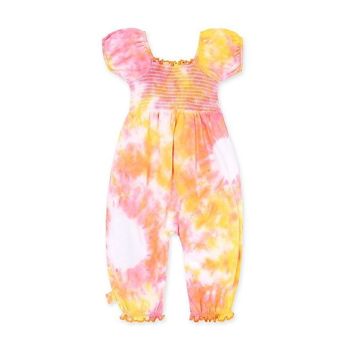 slide 2 of 3, Burt's Bees Baby Tie Dye Smocked Jumpsuit, 1 ct