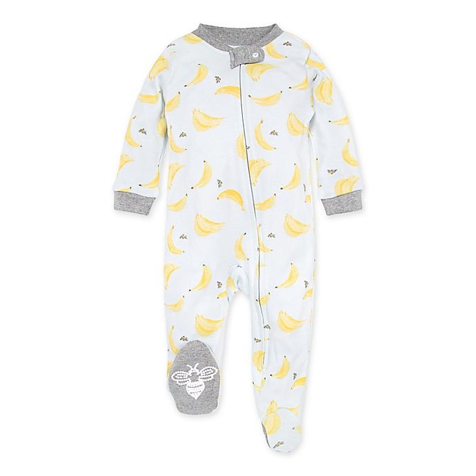 slide 1 of 2, Burt's Bees Baby Newborn Crazy Bunch Organic Cotton Footed Pajama - Blue, 1 ct