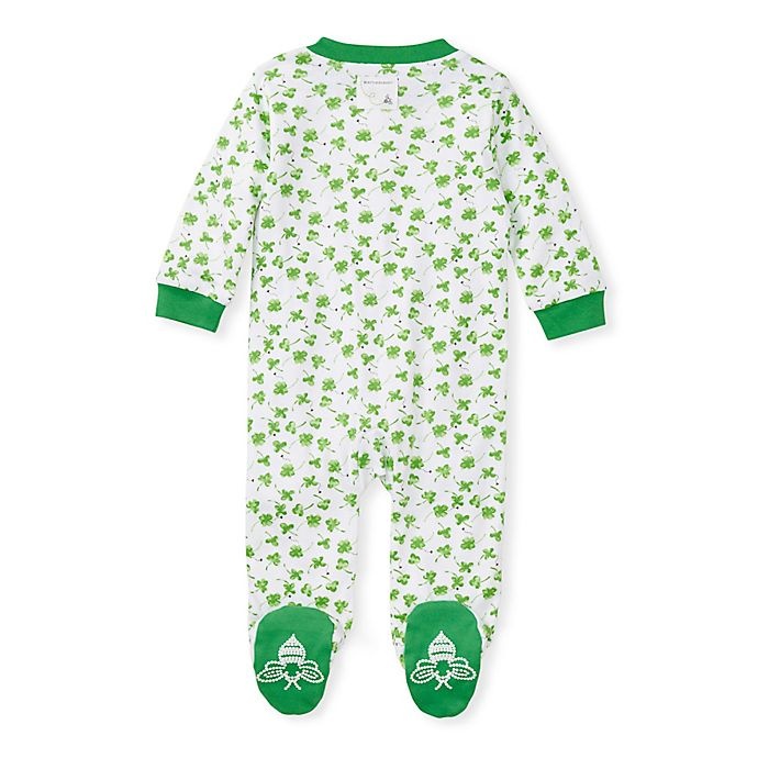 slide 2 of 2, Burt's Bees Baby Newborn Lucky Clovers Organic Cotton Sleep N' Play - Emerald, 1 ct