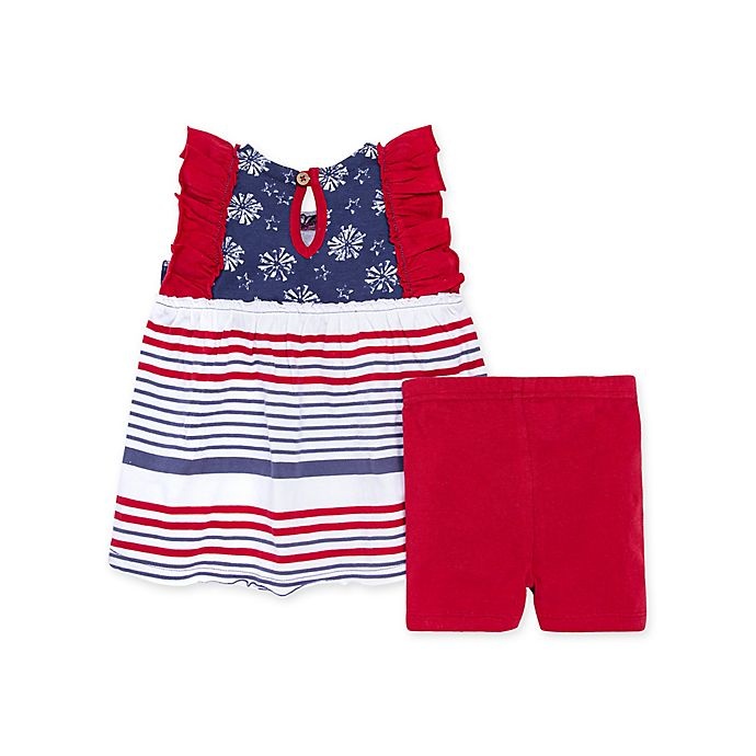 slide 2 of 2, Burt's Bees Baby July Night Sky Tunic and Bike Short Set, 2 ct; 0-3 M