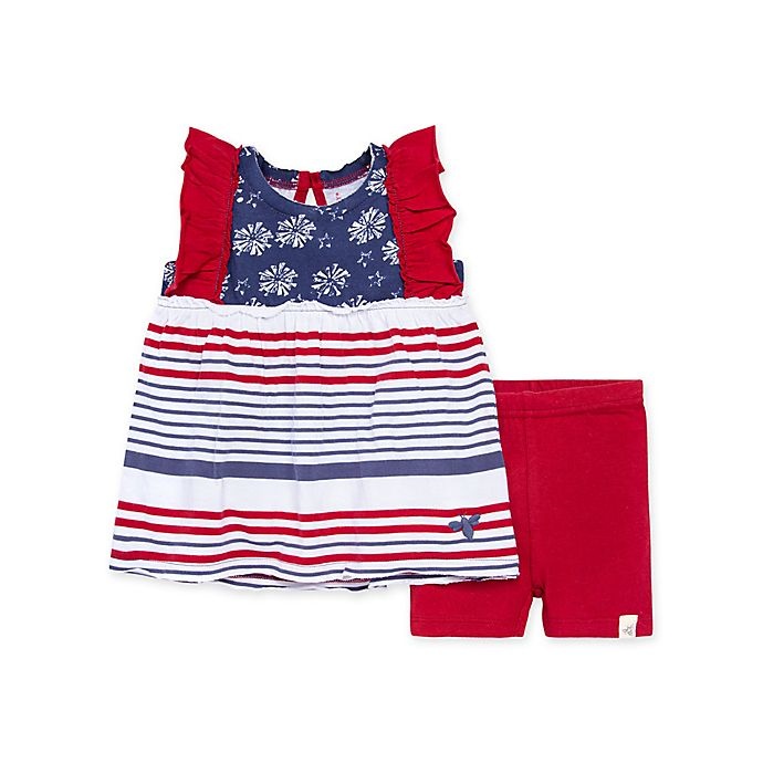 slide 1 of 2, Burt's Bees Baby July Night Sky Tunic and Bike Short Set, 2 ct; 0-3 M