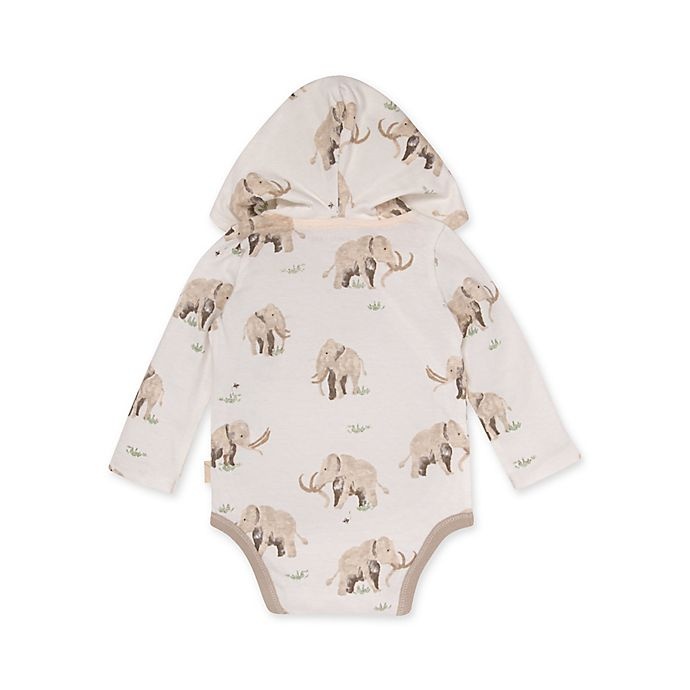 slide 2 of 2, Burt's Bees Baby Size Wooly Mammoth Awesome Hooded Bodysuit - Neutral, 1 ct