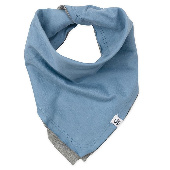 slide 4 of 4, The Honest Company Organic Cotton Bandana Bib Burp Cloths - Blue/Grey, 5 ct