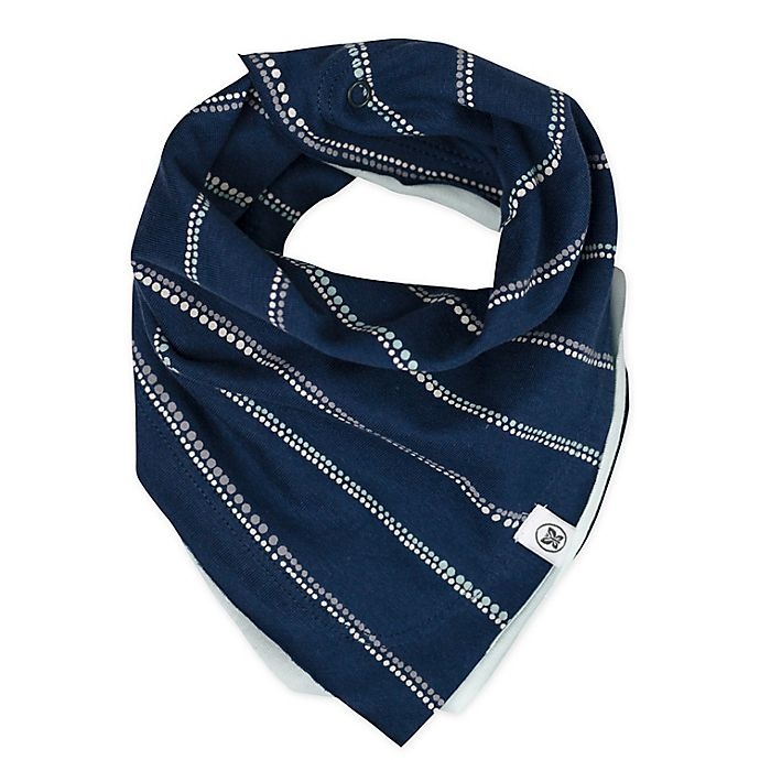 slide 6 of 6, The Honest Company Buffalo Check Reversible Bandana Bib Burp Cloths - Blue/White, 5 ct