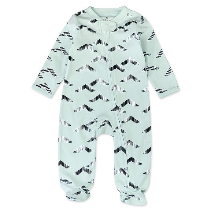 slide 2 of 4, The Honest Company Newborn Dotted Stripe Organic Cotton Sleep & Plays - Navy, 2 ct