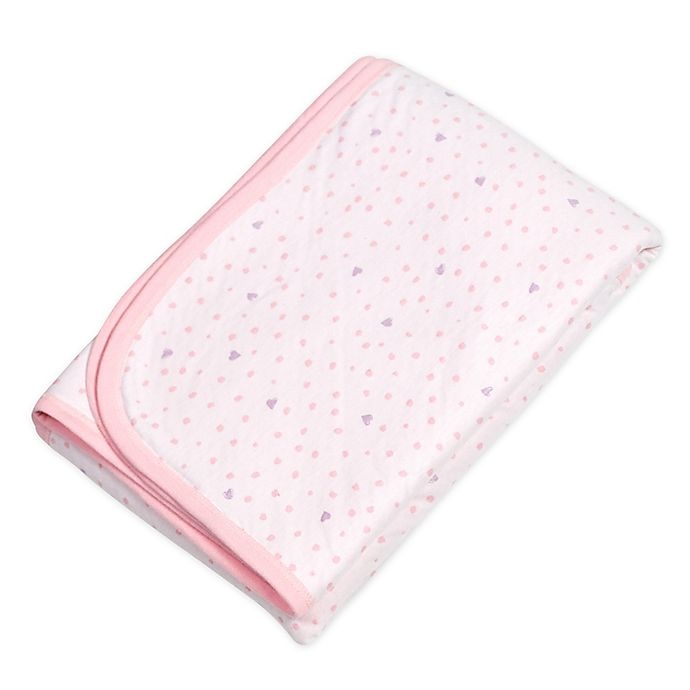 slide 2 of 2, The Honest Company Love Dot Receiving Blanket - White/Pink, 1 ct