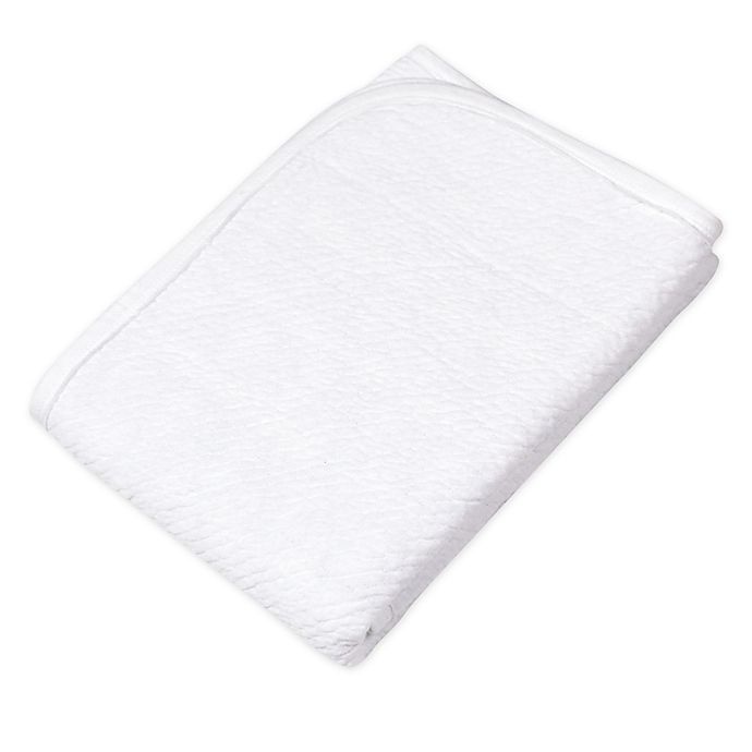 slide 2 of 2, The Honest Company Honest Separates Organic Cotton Receiving Blanket - White/Blue, 1 ct