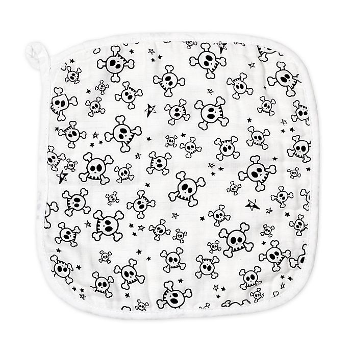 slide 3 of 4, The Honest Company Tossed Skulls Hooded Towel and Washcloth Set, 3 ct