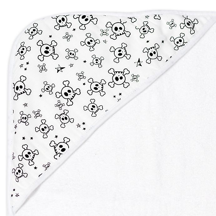 slide 4 of 4, The Honest Company Tossed Skulls Hooded Towel and Washcloth Set, 3 ct