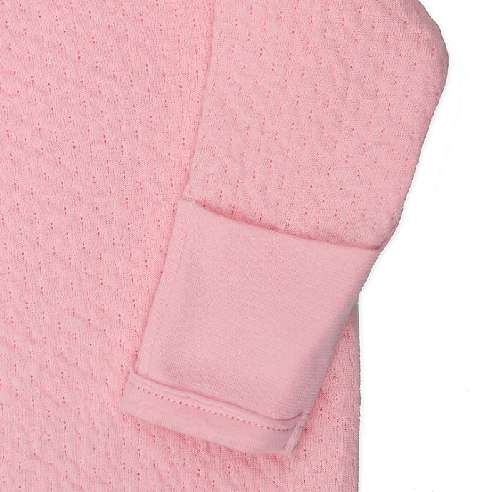 slide 2 of 3, The Honest Company Honest Baby Preemie Organic Cotton Matelasse Kimono Coverall - Pink, 1 ct