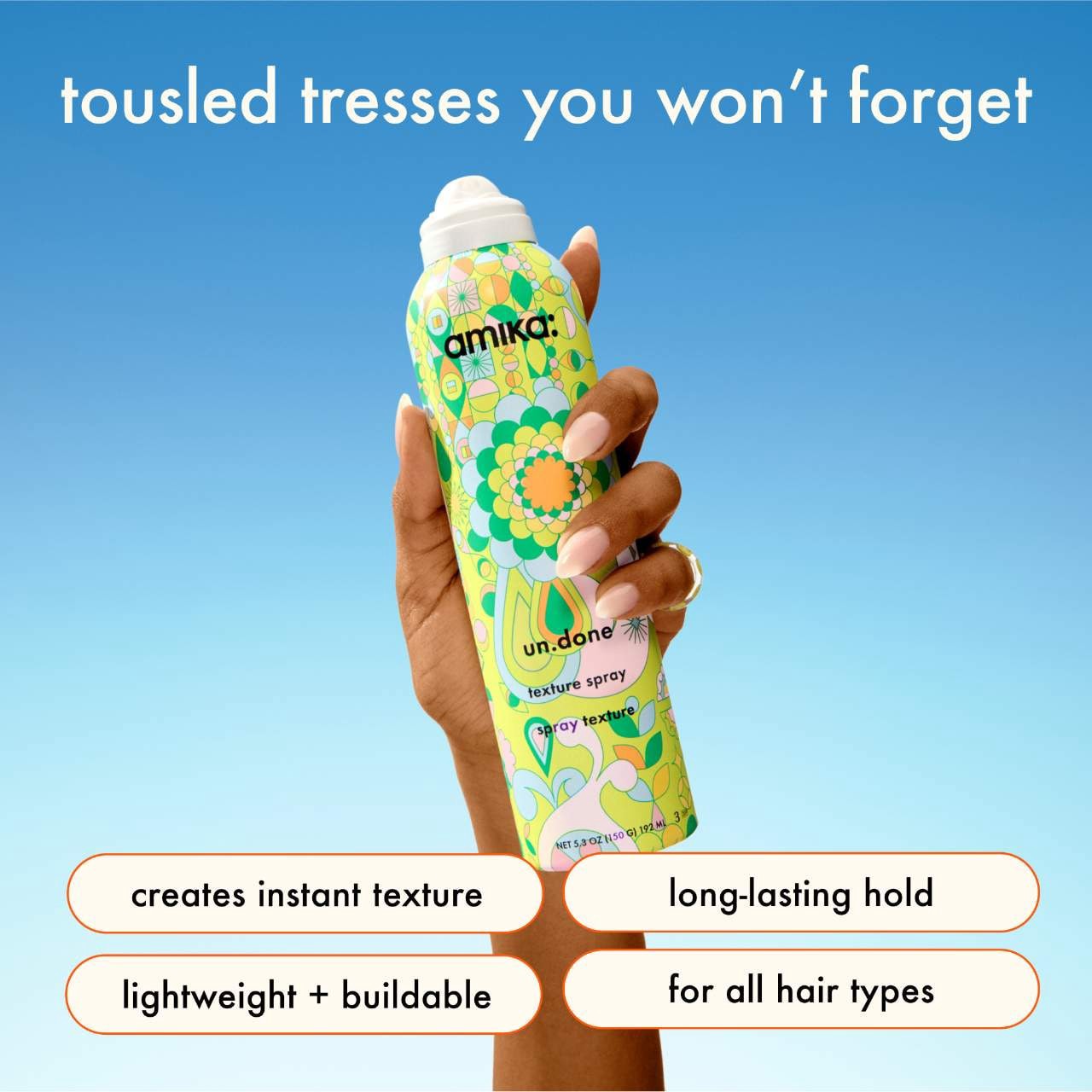 slide 5 of 9, amika Un.Done Texture Spray 5.3 oz / 192 mL,