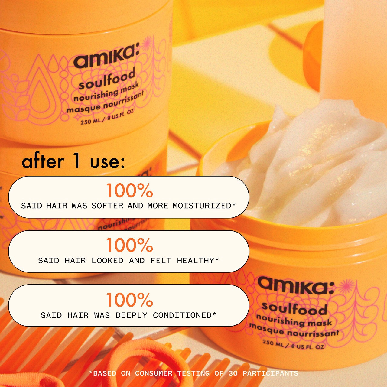 slide 3 of 10, amika Soulfood Nourishing Hair Mask 8 oz/ 250 mL, 