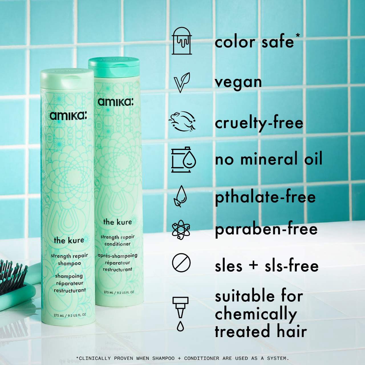 slide 9 of 9, amika The Kure Strength Repair Conditioner​ 9.2 oz / 275 mL, 