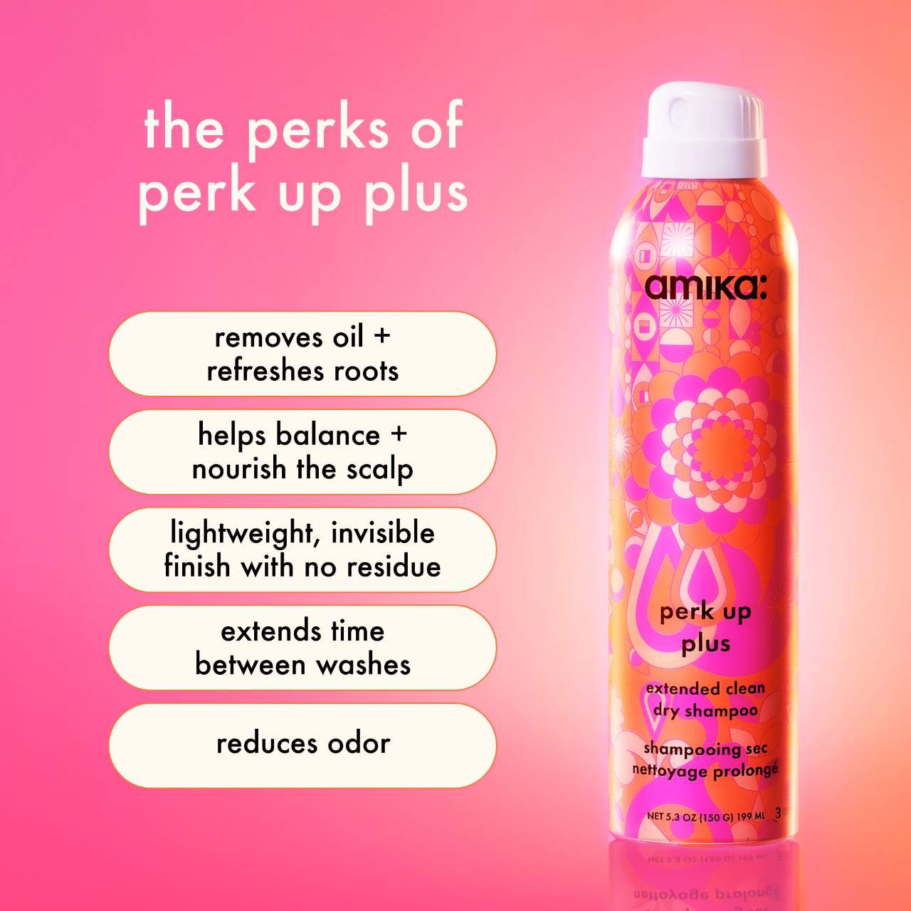 slide 6 of 12, amika Perk Up Plus Extended Clean Dry Shampoo 5.3 oz / 200 mL,