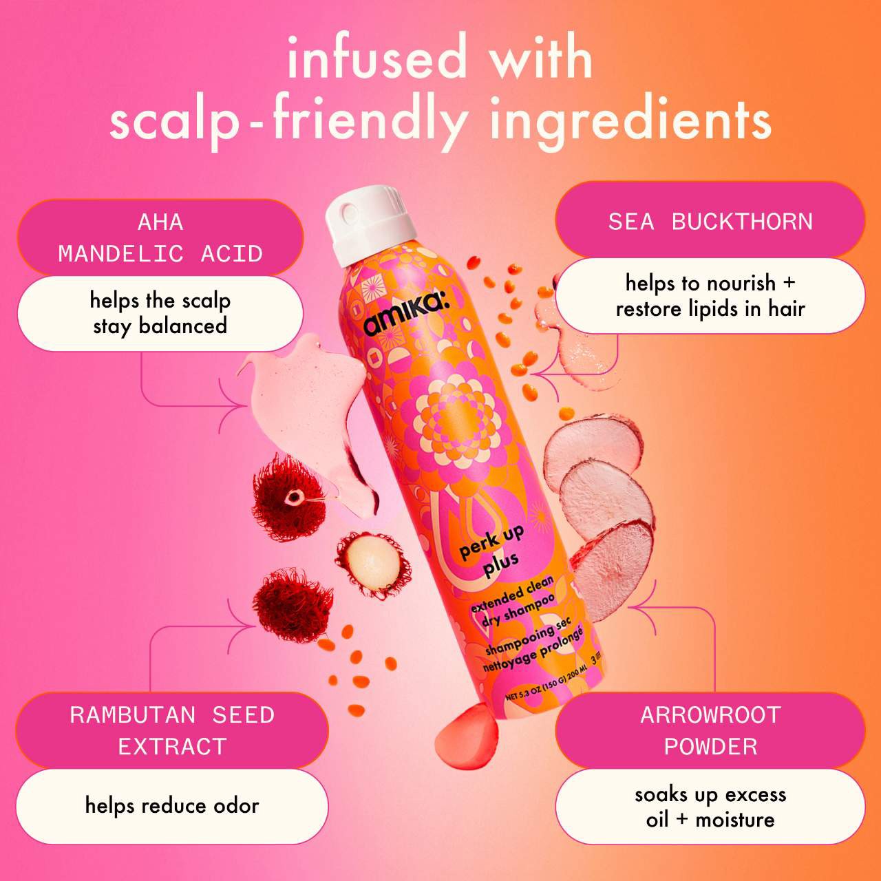 slide 3 of 13, amika Mini Perk Up Plus Extended Clean Dry Shampoo 1.8 oz / 68 mL,