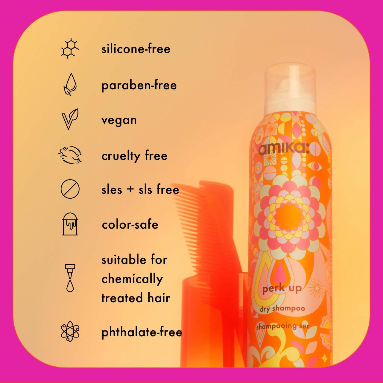 slide 3 of 7, amika Perk Up Talc-Free Dry Shampoo 5.3 oz / 189 mL,
