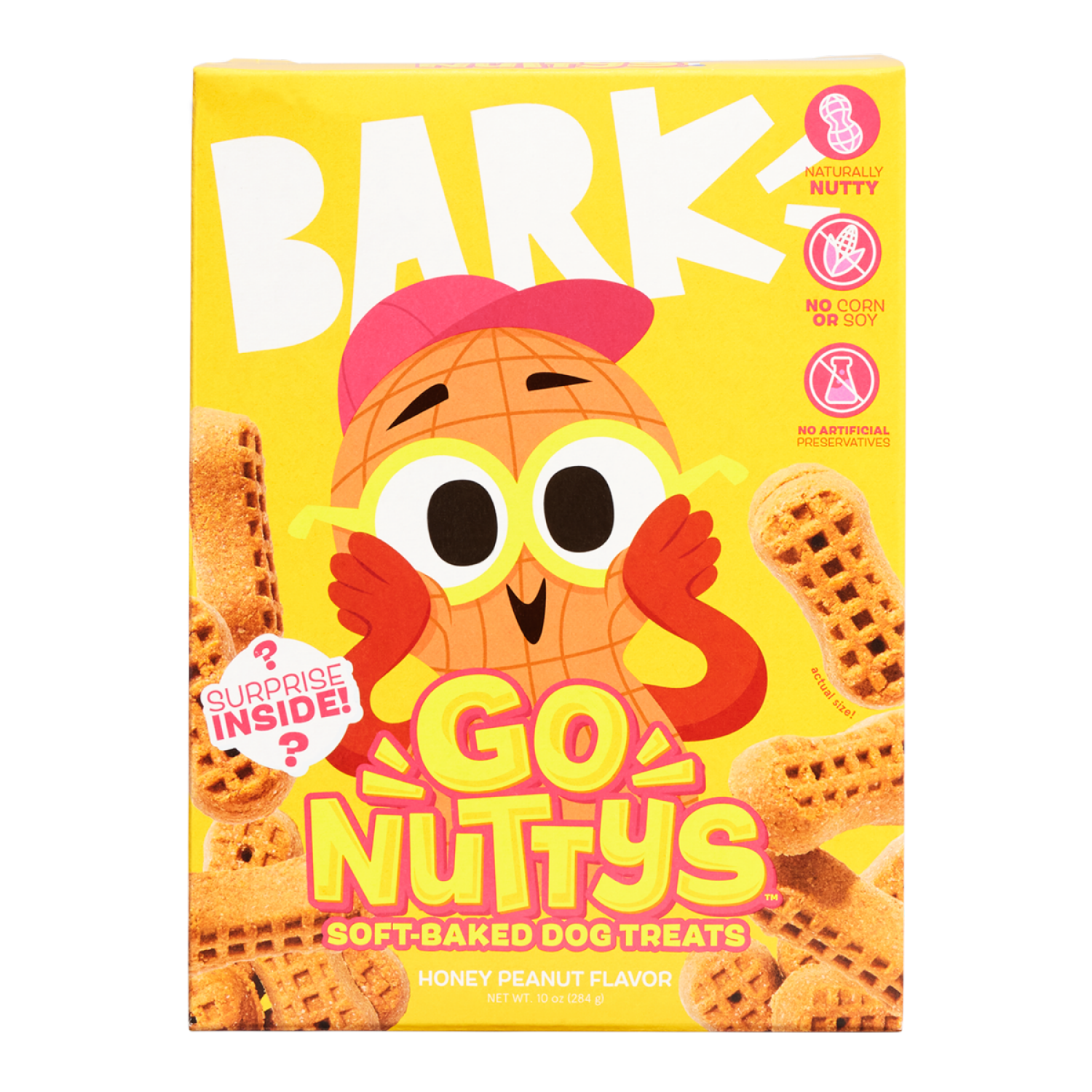 slide 1 of 1, BARK Go Nutty Soft Peanut Butter Flavor Dog Treats - 10oz, 10 oz