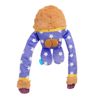 slide 7 of 9, BARK Slow Jams Dan pajama party sloth purple brown plush dog toy ALL sizes, 1 ct