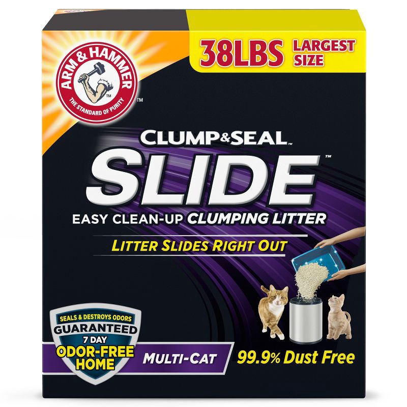 slide 1 of 12, Arm & Hammer Slide Easy Clean-Up Multi-Cat Clumping Cat Litter - 38lbs, 38 lb