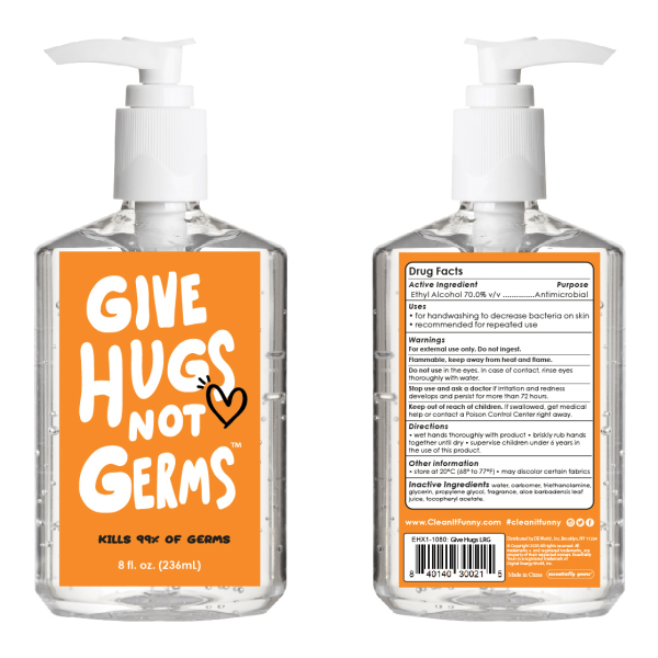 slide 2 of 5, Digital Energy Clean It Unscented Hand Sanitizer, 8 Fl Oz, Assorted Designs, 1 ct