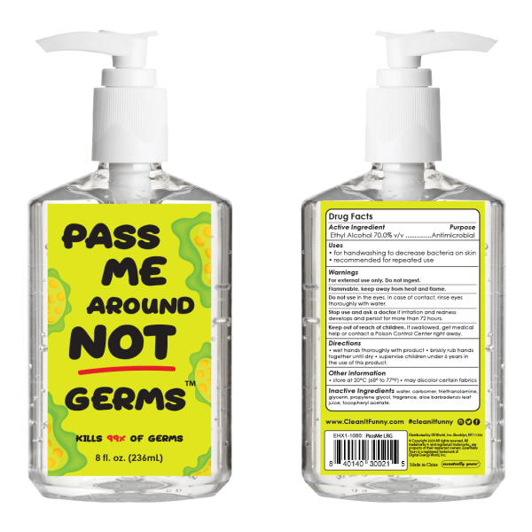 slide 3 of 5, Digital Energy Clean It Unscented Hand Sanitizer, 8 Fl Oz, Assorted Designs, 1 ct