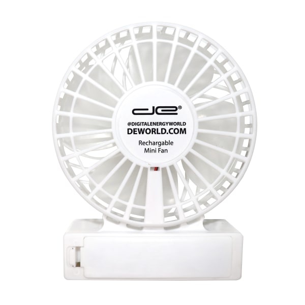 slide 2 of 5, Digital Energy Portable Mini Usb Fan, 5-1/8"H X 2"W, White, 1 ct