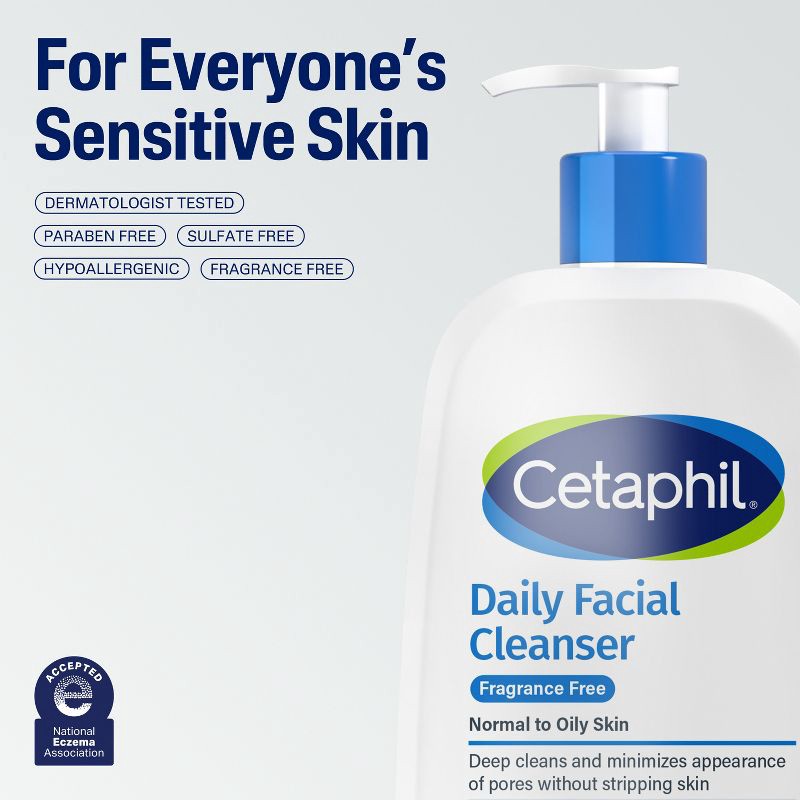 slide 8 of 8, Cetaphil Daily Face Cleanser Fragrance Free - Unscented - 16 fl oz, 16 fl oz