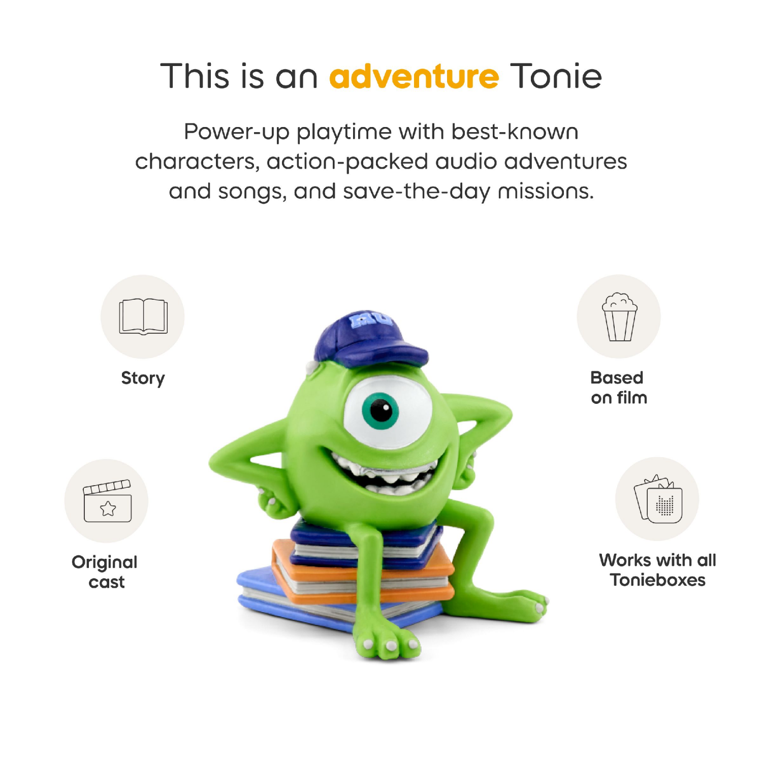 slide 3 of 6, tonies Disney Pixar Monsters University Tonie Figurine, 1 ct