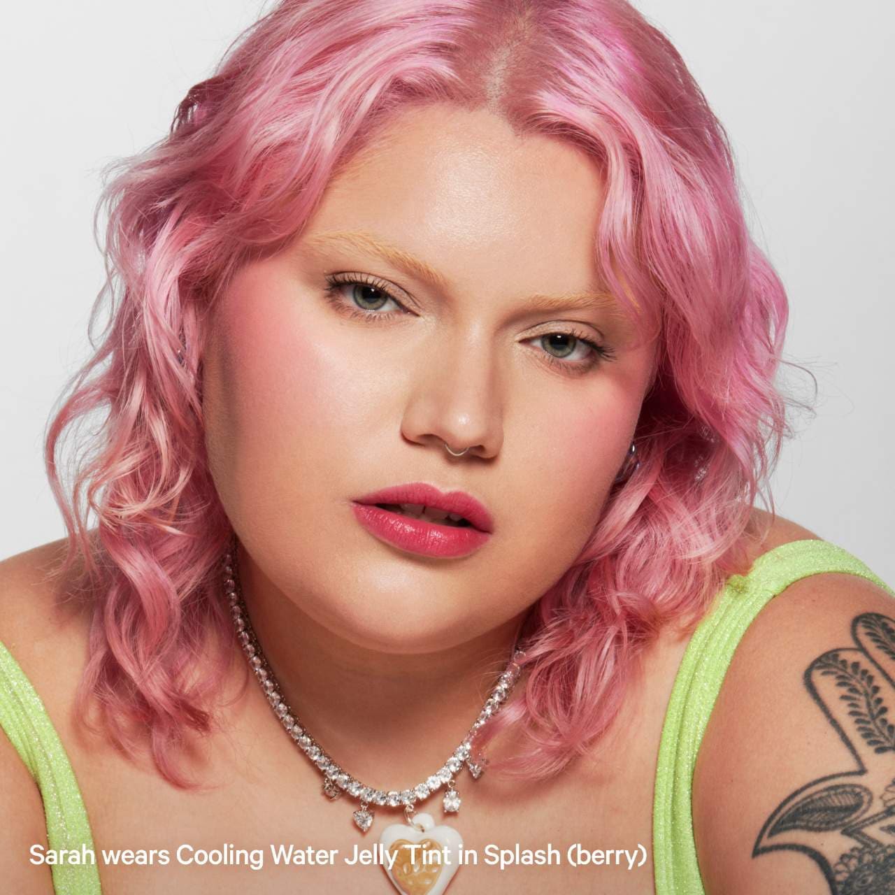 slide 3 of 10, MILK MAKEUP Cooling Water Jelly Tint Lip + Cheek Blush Stain Splash, 