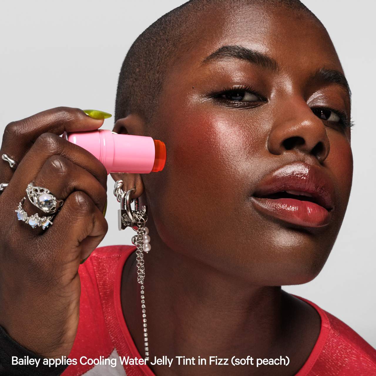 slide 4 of 10, MILK MAKEUP Cooling Water Jelly Tint Lip + Cheek Blush Stain Fizz, 