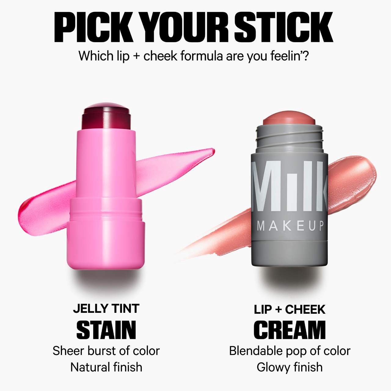 slide 10 of 10, MILK MAKEUP Cooling Water Jelly Tint Lip + Cheek Blush Stain Fresh, 