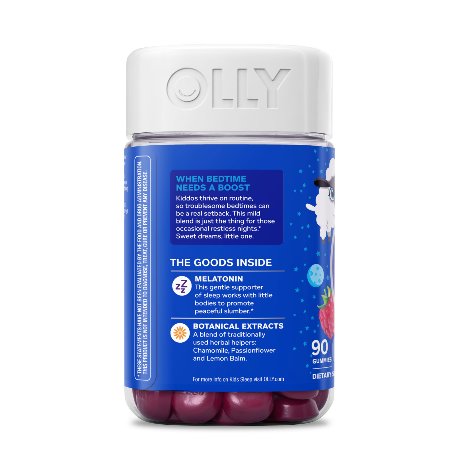 slide 2 of 4, OLLY KIDS Sleep RaZZZberry Gummies, 90 ct