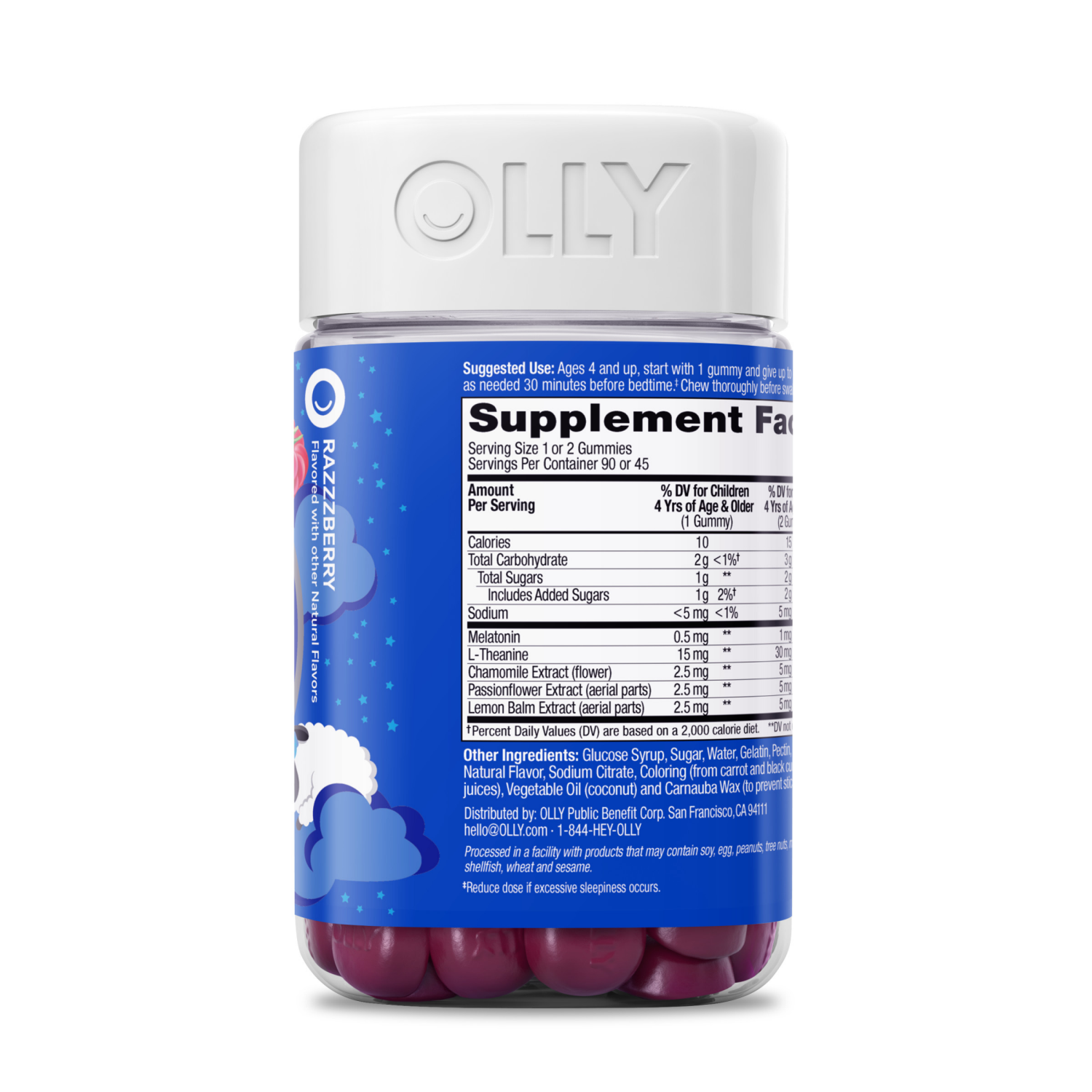 slide 4 of 4, OLLY KIDS Sleep RaZZZberry Gummies, 90 ct